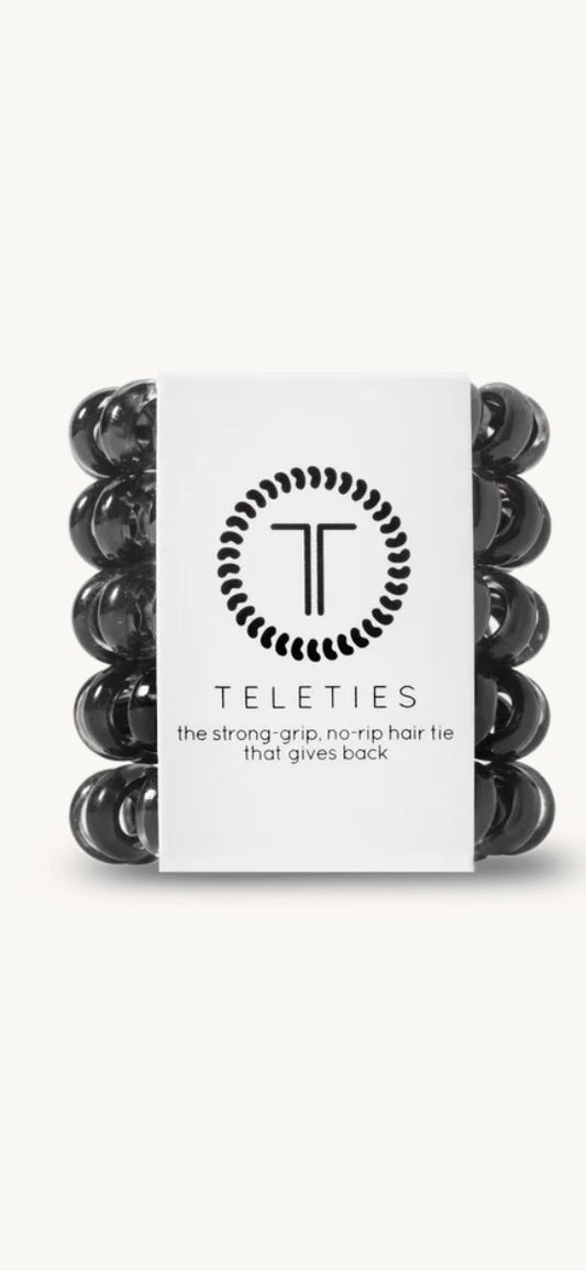 TELETIES JET BLACK TINY HAIR COILS