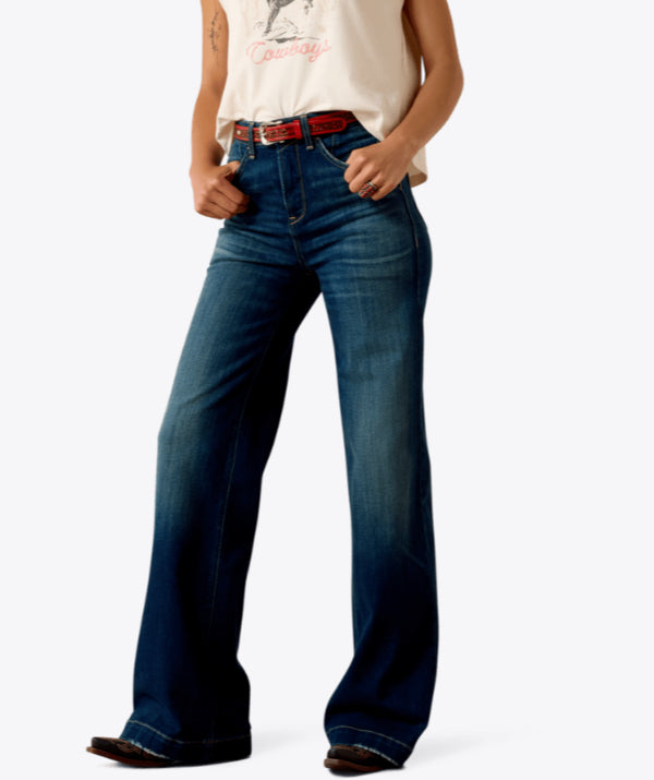 ARIAT WOMENS ULTRA HIGH RISE PENELOPE WIDE LEG JEANS