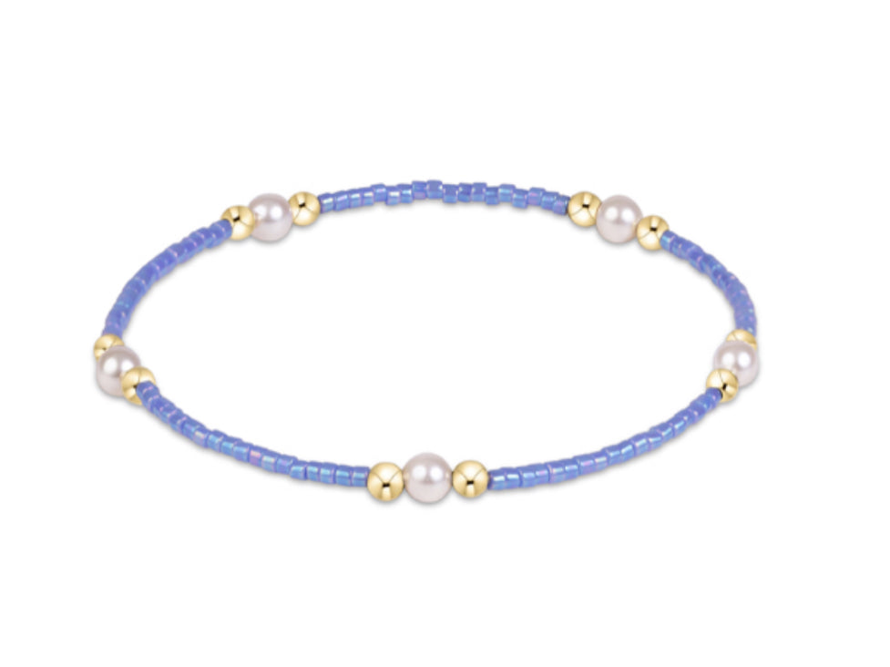 E NEWTON HOPE PURPOSE PEARL BRACELET-BRIGHT BLUE