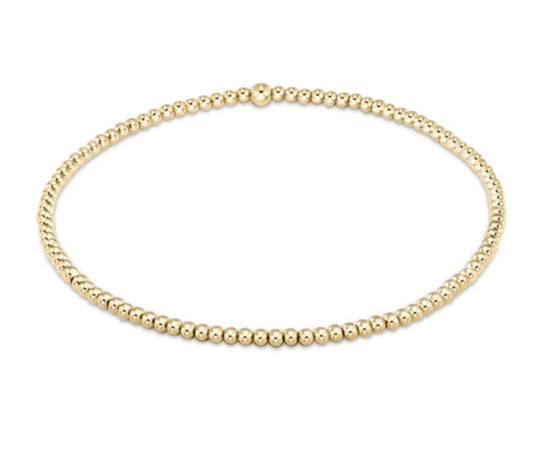 E NEWTON EXTENDS CLASSIC GOLD 2 MM BEAD BRACELET