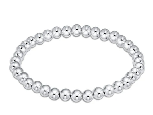 E NEWTON CLASSIC STERLING 5 MM BEADED BRACELET