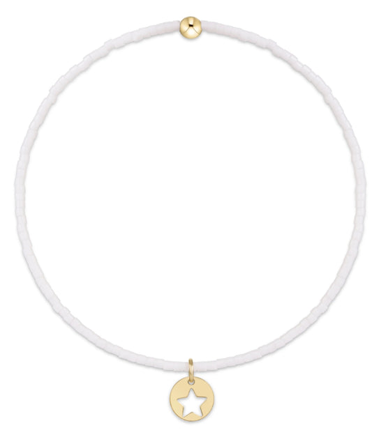 E NEWTON HOPE CLASSIC BRACELET WHITE-STAR SMALL GOLD DISC