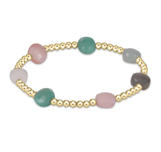 E NEWTON ADMIRE GOLD 3MM BEAD BRACELET HOT MESS SS25