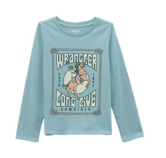 WRANGLER GIRLS LONG LIVE COWGIRLS TSHIRT