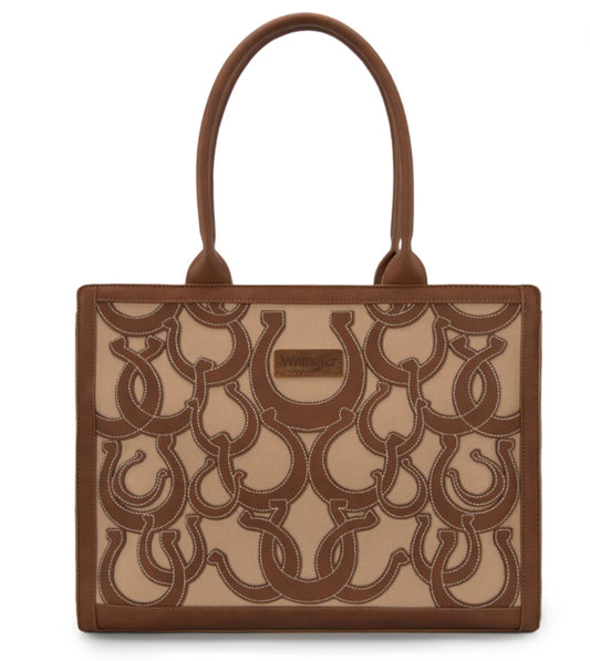 Wrangler Horseshoe Cutout Carry-All Large Tote Bag