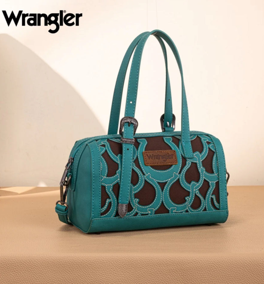 WRANGLER HORSESHOE CUTOUT MINI BOSTON CROSSBODY BAG