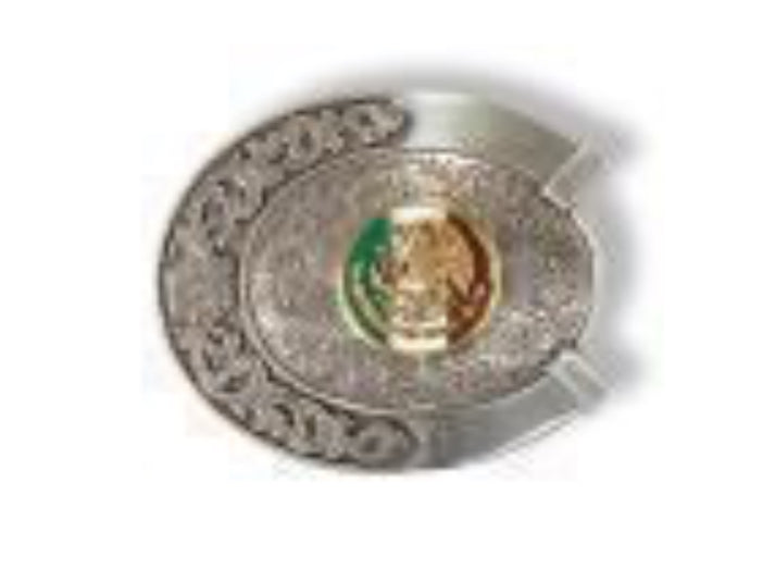 ARIAT OVAL BUCKLE HORSESHOE MEXICO FLAG