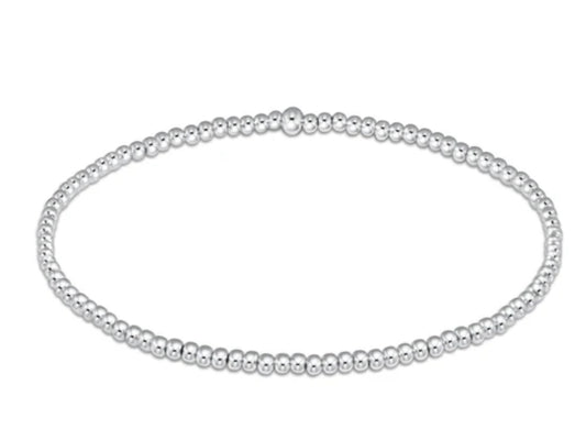 E NEWTON CLASSIC STERLING 2 MM BEAD BRACELET