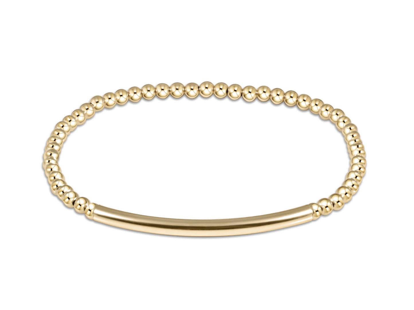E NEWTON BLISS BAR SMOOTH GOLD 3MM BRACELET