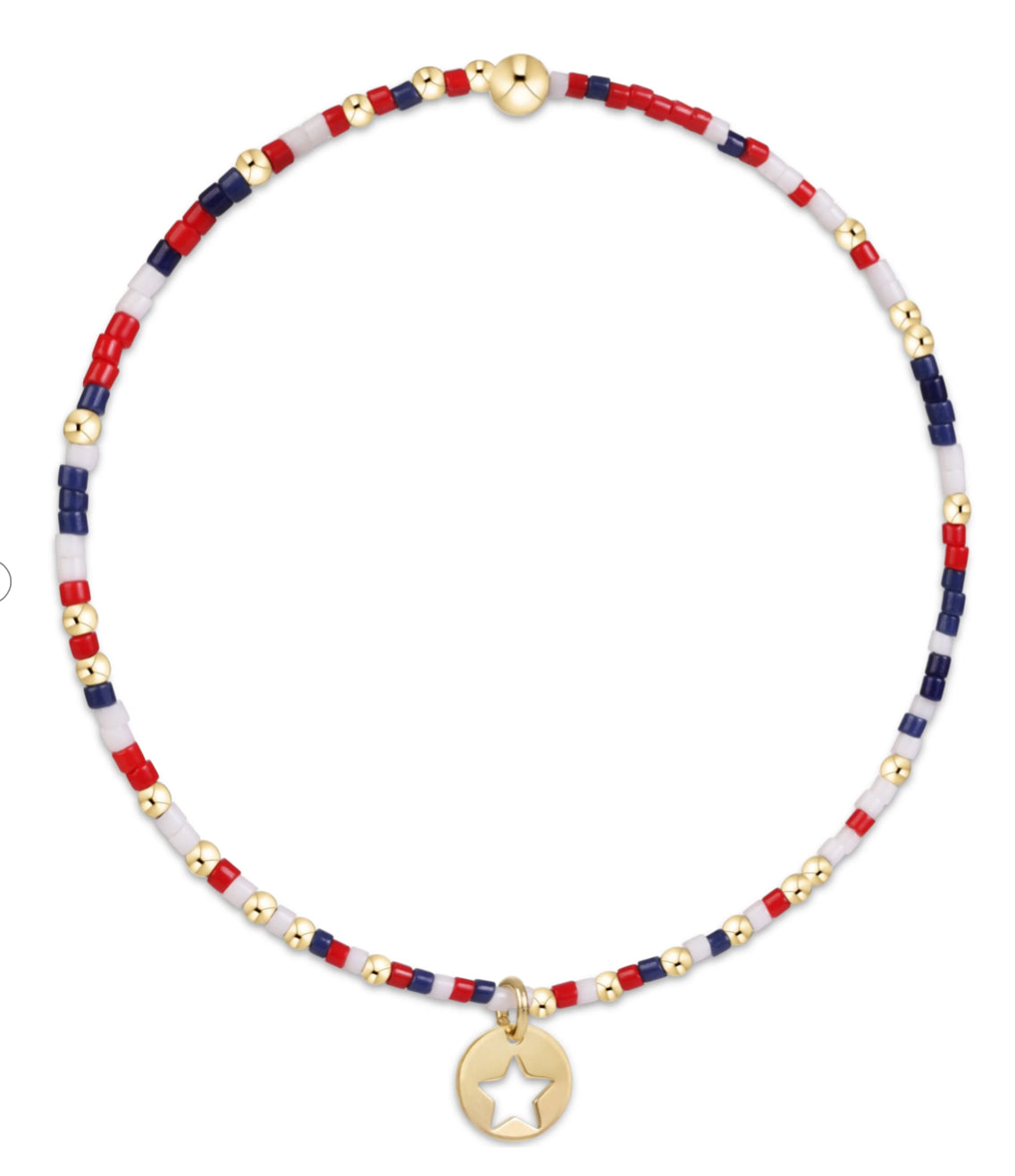 E NEWTON HOPE UNWRITTEN BRACELET FIRECRACKER-STAR SMALL GOLD DISC