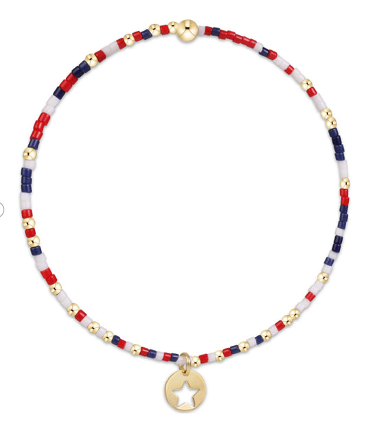 E NEWTON HOPE UNWRITTEN BRACELET FIRECRACKER-STAR SMALL GOLD DISC