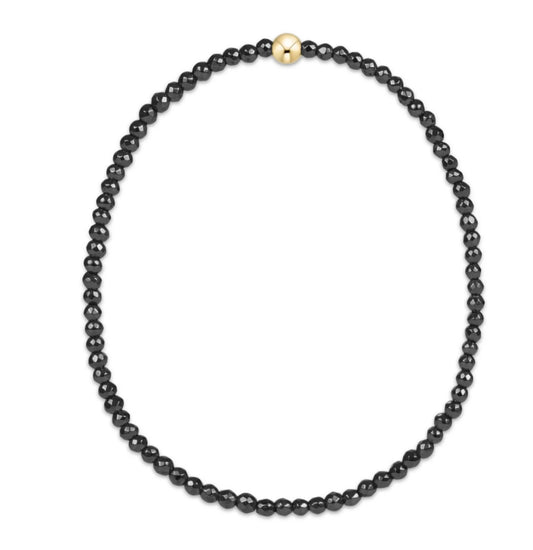 E NEWTON FACETED HEMATITE 2MM BEAD BRACELET