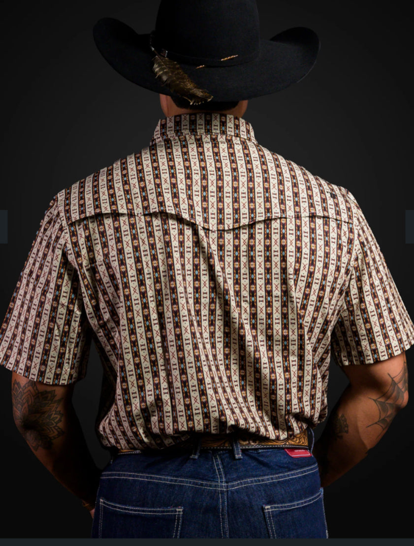 FERRELL BRAND MENS “THE SENIOR” SHORT SLEEVE SNAP SHIRT