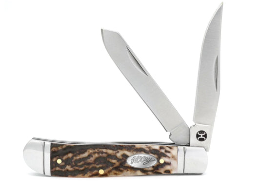 HOOEY KNIFE, SMALL 3 1/2” STAG TRAPPER