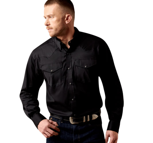ARIAT MENS LIGHTWEIGHT TWILL LONG SLEEVE SNAP SHIRT