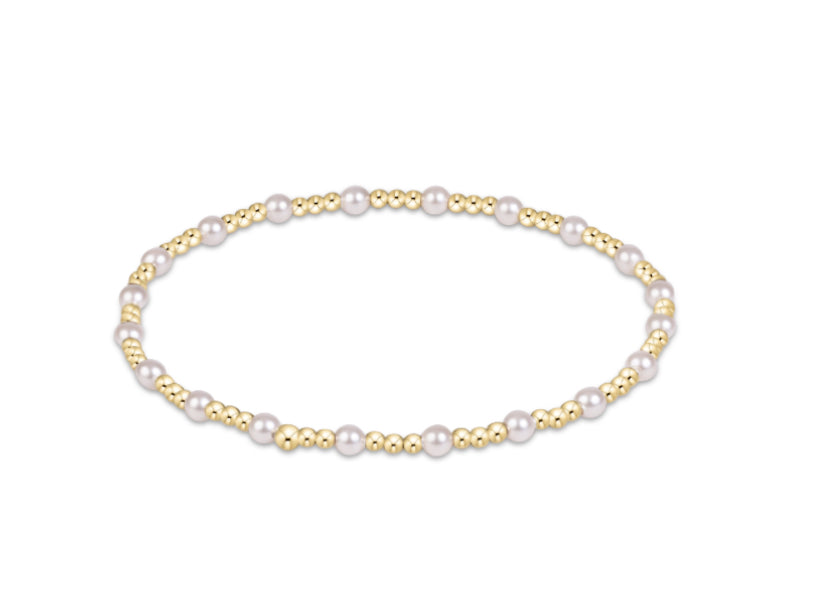 E NEWTON SINCERITY PEARL 3MM BRACELET