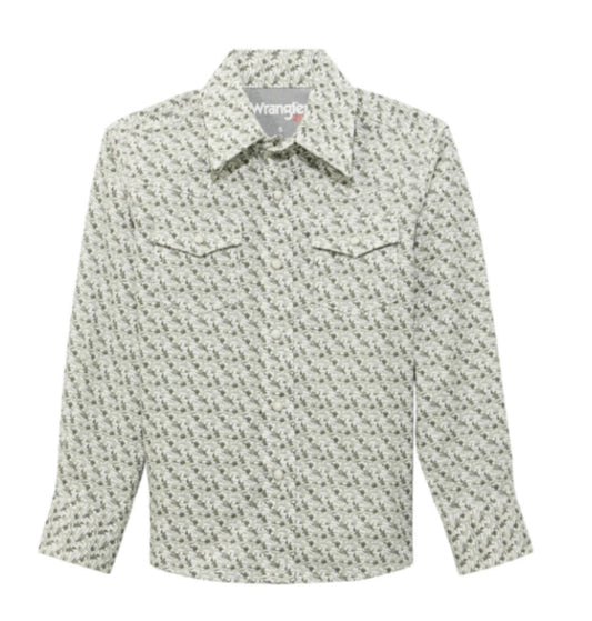 WRANGLER BOYS 20X ADVANCED COMFORT LONG LEEVE SNAP SHIRT