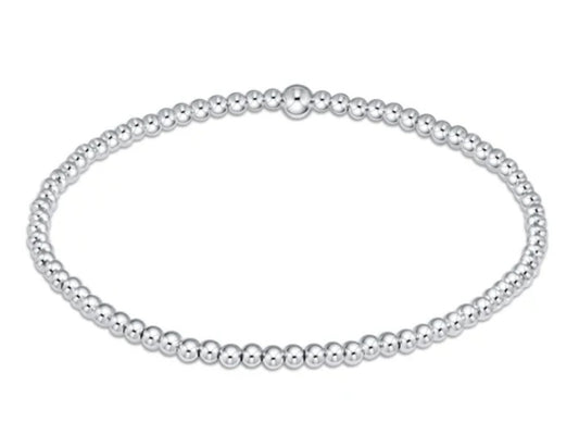 E NEWTON CLASSIC STERLING 2.5 MM BEAD BRACELET