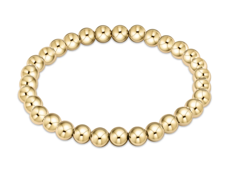 E NEWTON CLASSIC GOLD 6MM BEAD BRACELET