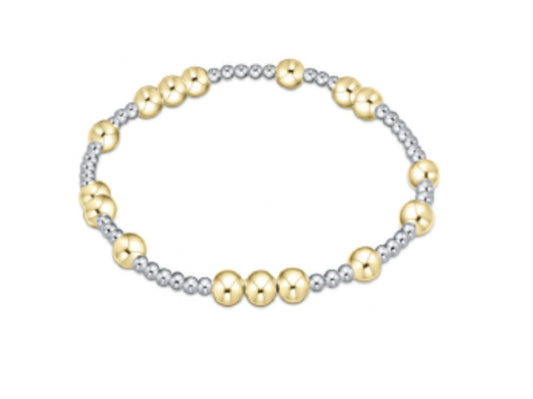 E NEWTON HOP UNWRITTEN 5MM BEAD BRACELET-MIXED METAL