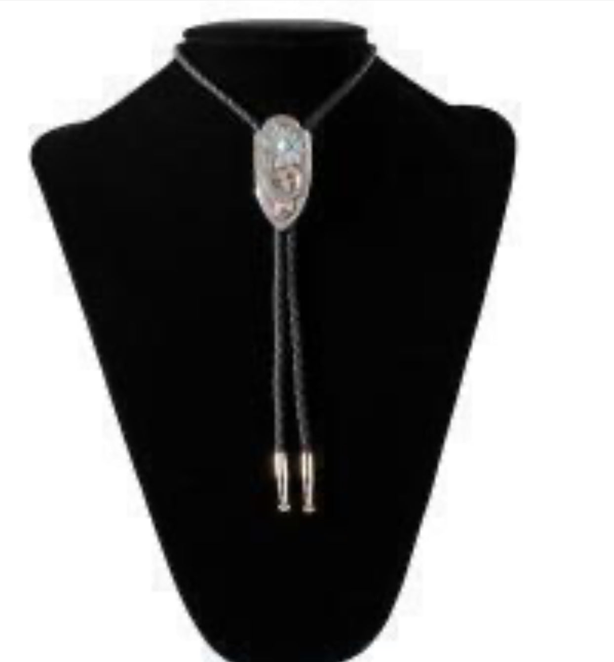 DOUBLE S BOLO TIE ARROW FLORAL TURQUOISE RED
