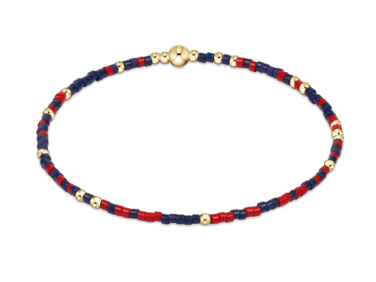 E NEWTON GAMEDAY HOPE UNWRITTEN BRACELET-RED & NAVY