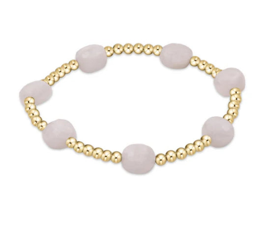 E NEWTON ADMIRE GOLD 3MM BEAD BRACELET MOONSTONE