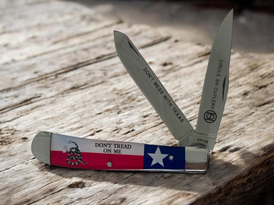 CIRCLE SH CUTLERY AMERICAN FLAG “DONT TREAD ON ME” KNIFE