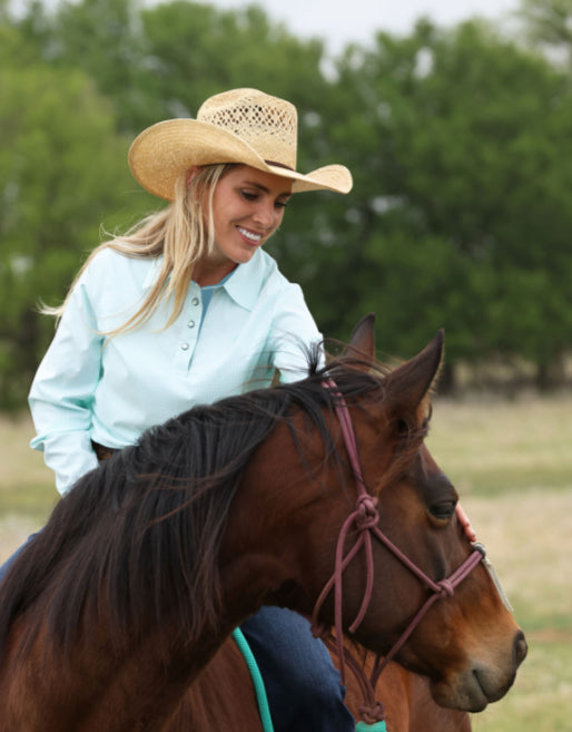 CINCH WOMENS LONG SLEEVE HYBRID LIGHT WEIGHT ARENAFLEX SHIRT