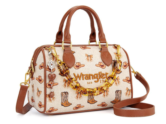 Wrangler Western Print Cowgirl Boston Bag