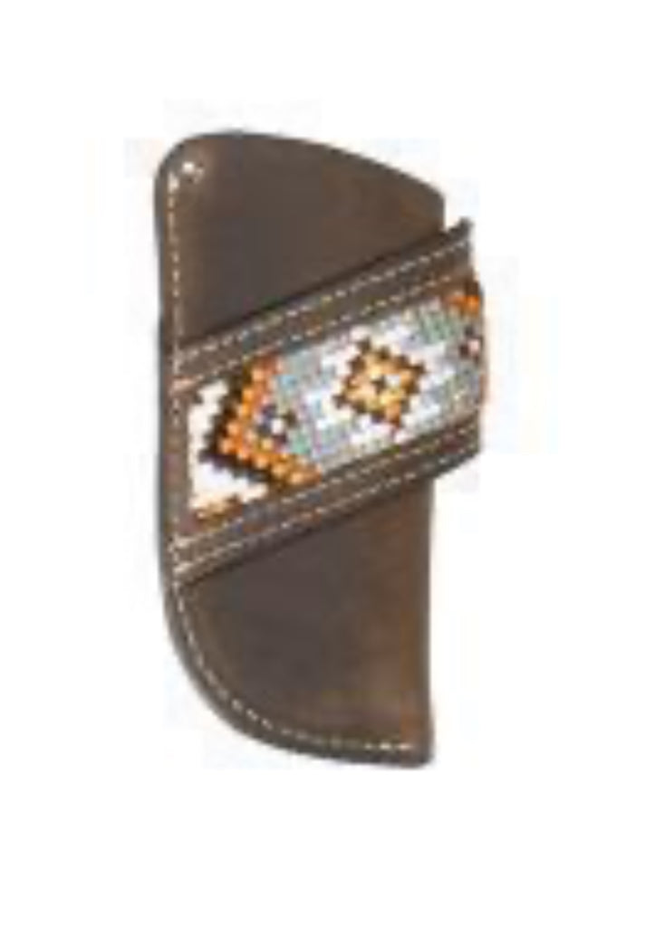 3D KNIFE SHEATH VERTICAL SOUTHWEST DIAMOND BROWN