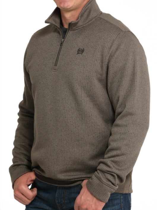 CINCH MENS BROWN 1/4 ZIP PULLOVER FALL 2025