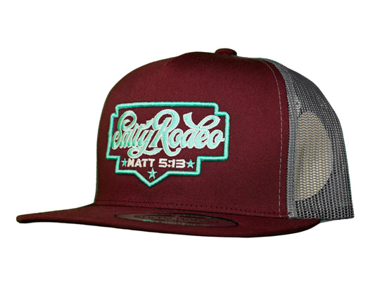 SALTY RODEO COMPANY MAROON FROST HAT