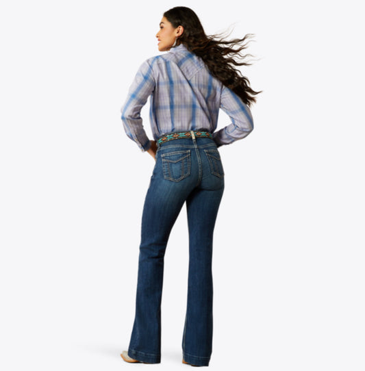 ARIAT WOMENS HIGH RISE PAULA SLIM TROUSER JEANS IN ATHENA