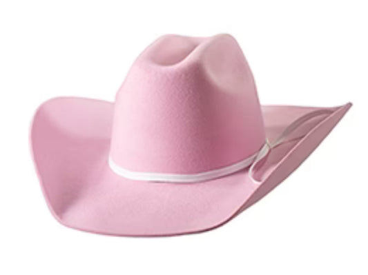 TWISTER YOUTH PINK WOOL COWBOY HAT