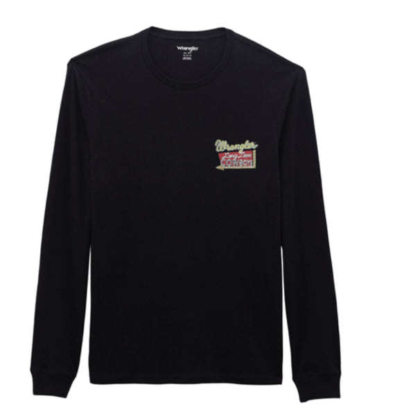 WRANGLER MENS LONG LIVE COWBOYS REGUAR FIT LONG SLEEVE VEGAS TEE