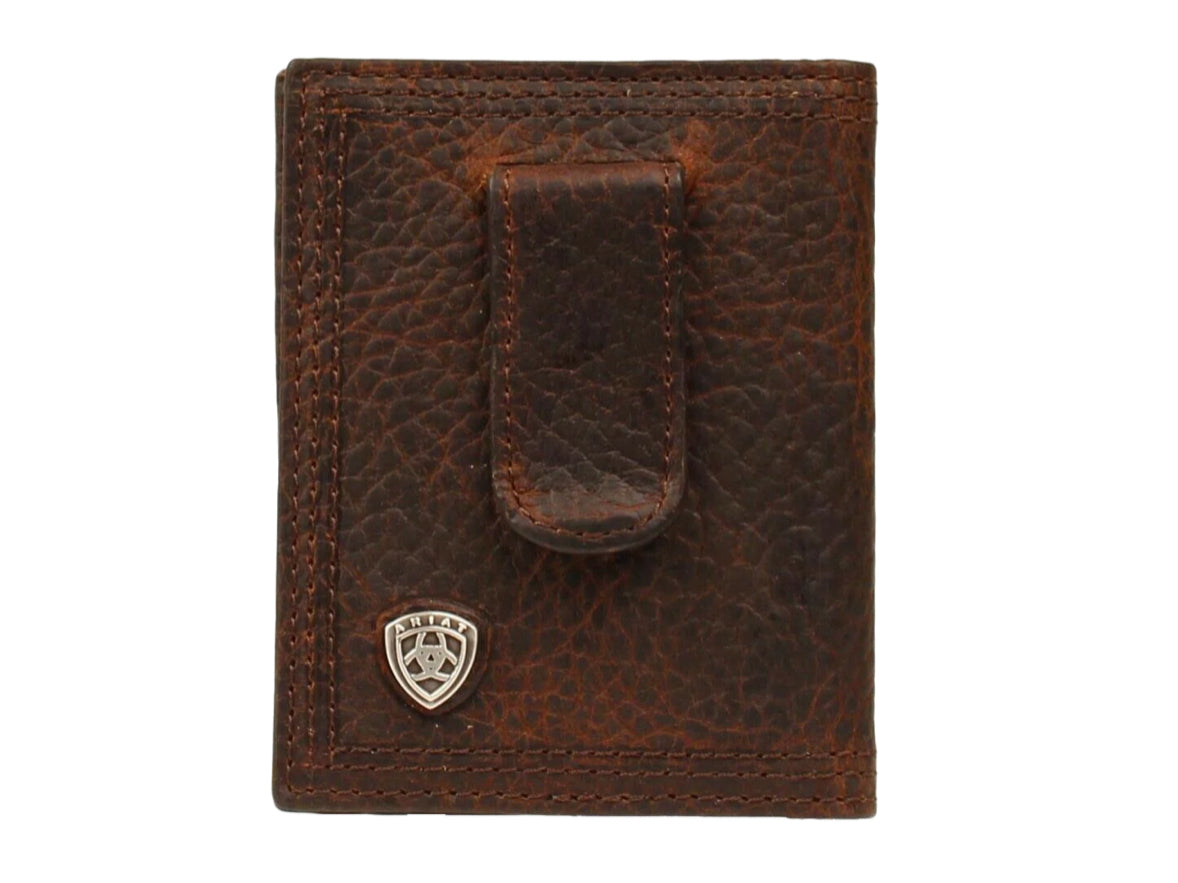 ARIAT BIFOLD MONEY CLIP WALLET WITH SMALL SHIELD