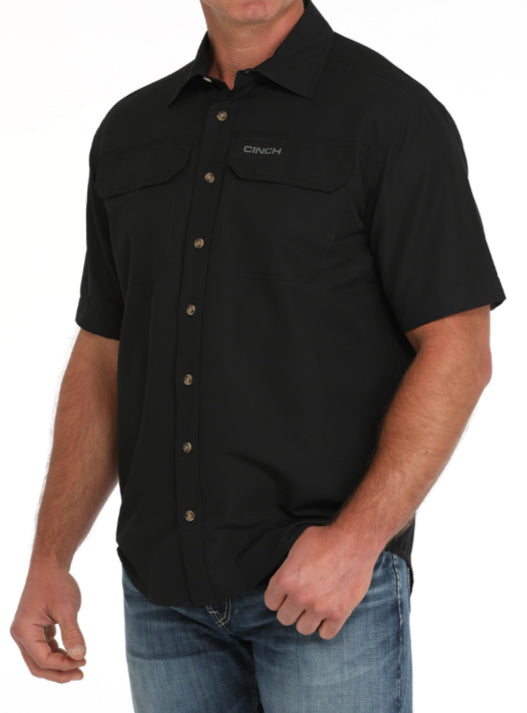CINCH MENS SHORT SLEEVE ARENAFLEX BUTTON UP