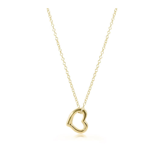 E NEWTON 16” NECKLACE GOLD LOVE GOLD CHARM