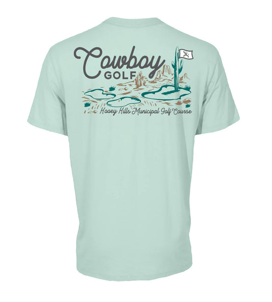 HOOEY MENS HOOEY HILL BLEACHED AQUA CREW NECK SHORT SLEEE TSHIRT