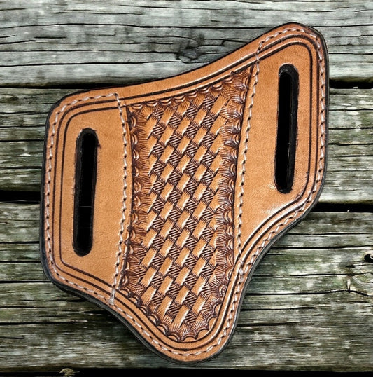 CIRCLE SH BASKET WEAVE KNIFE SHEATH