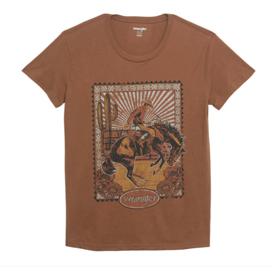 WRANGLER WOMENS BOYFRIEND TEE DESERT BUCK