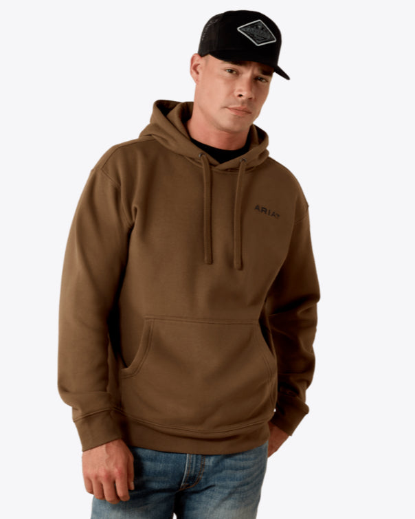 ARIAT MENS WOODEN RIDGE HOODIE
