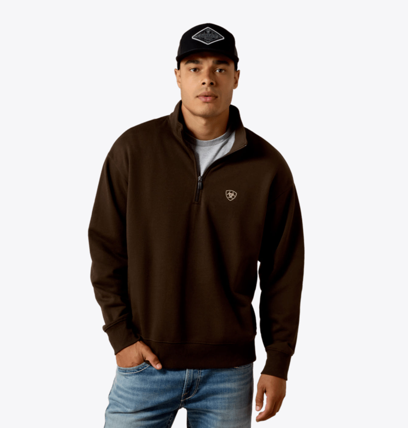ARIAT MENS HOLIDAY 1/4 ZIP SWEATSHIRT