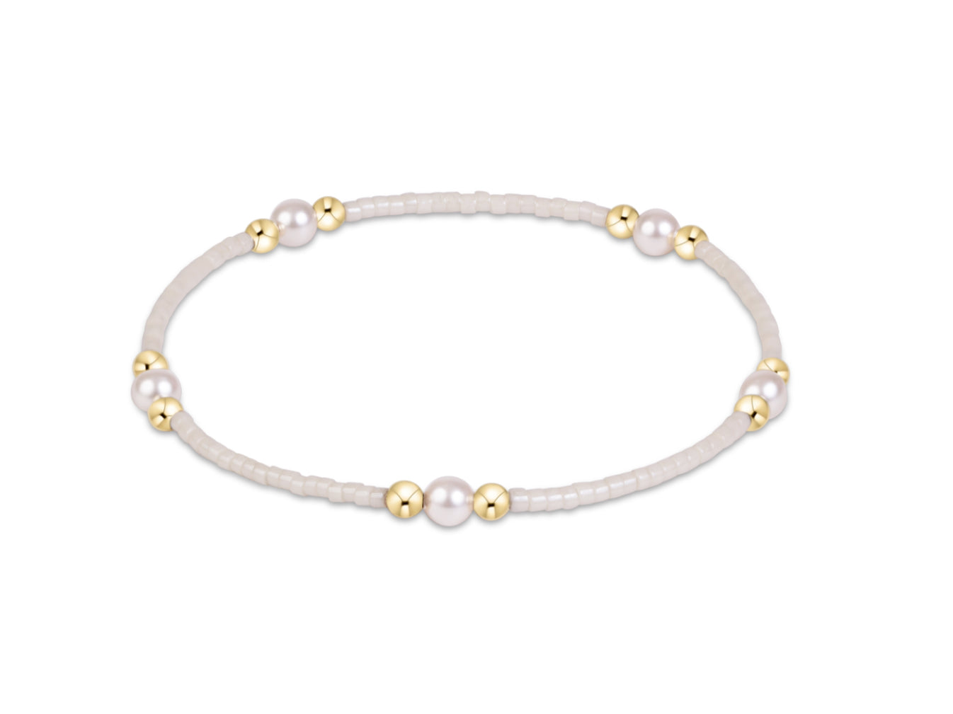 E NEWTON HOPE PURPOSE PEARL BRACELET-MILKSHAKE