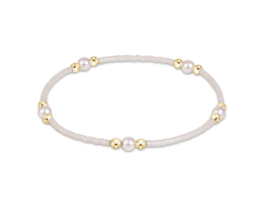 E NEWTON HOPE PURPOSE PEARL BRACELET-MILKSHAKE