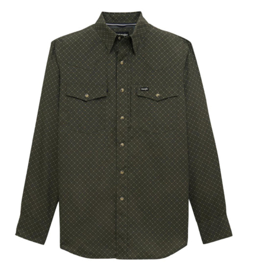 ATG X WRANGLER MENS PERFORMANCE LONG SLEEVE SHIRT-RELAXED FIT