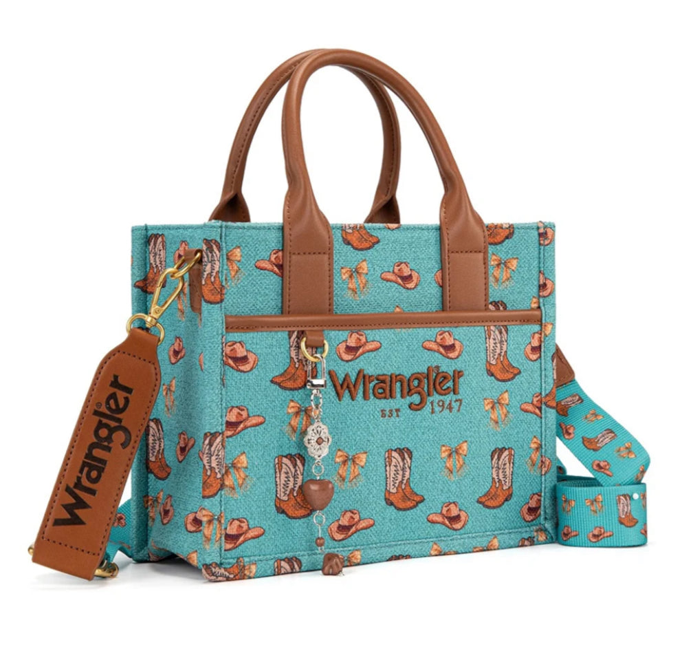 WRANGLER WESTERN PRINT COWGIRL TOTEBAG/CROSSBODY