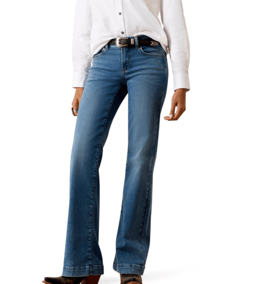 ARIAT WOMENS PERFECT RISE REVEL VILMA ULTRASTRETCH TROUSER JEANS IN SKY VALLEY