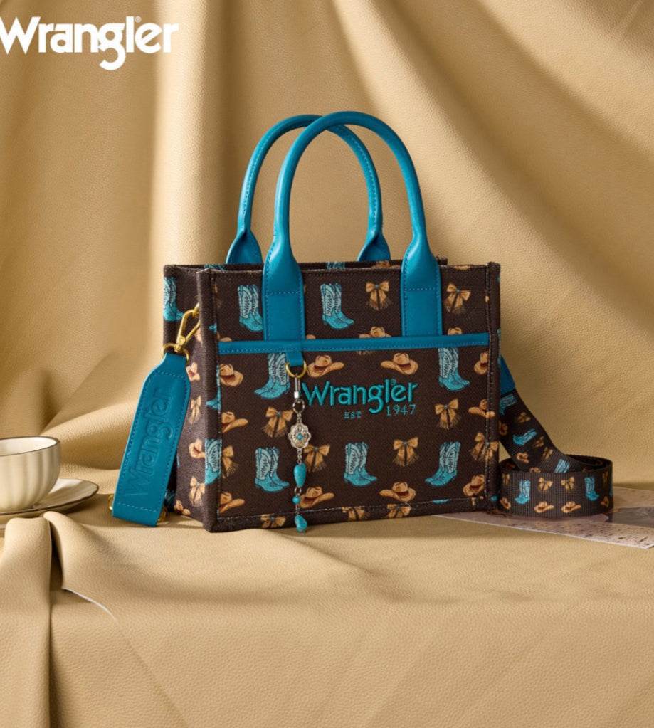 WRANGLER WESTERN PRINT COWGIRL TOTEBAG/CROSSBODY